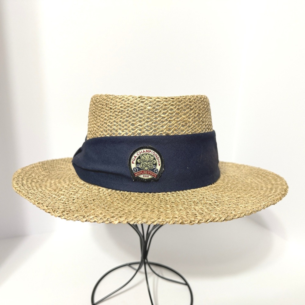 Imperial 2010 PGA Championship Whistling Straits Straw Sun Hat Navy Band Mens